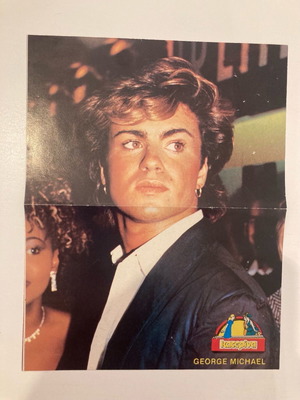 Αφίσα George Michael Ρένα Παγκράτη σαν καινούργια από περιοδικό Κατερίνα
