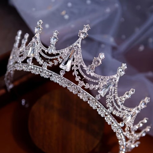 Bridal tiara with crystal rhinestones, new, model 77