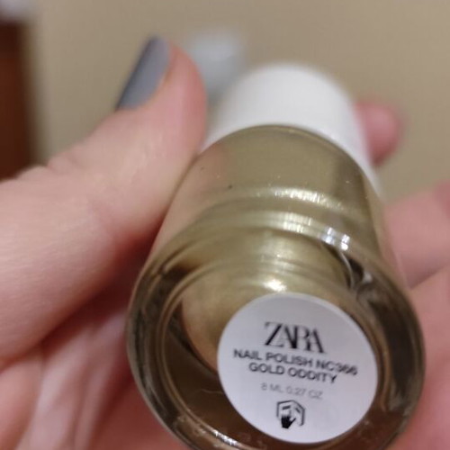 Zara nail polishes 3 pcs like new, gold, silver and gift light sea gray