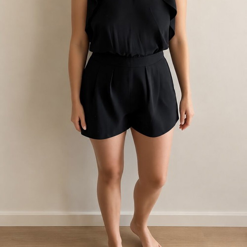 Zara black one-piece jumpsuit large like new