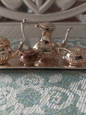 Miniature silver-plated service set like new from Ioannina