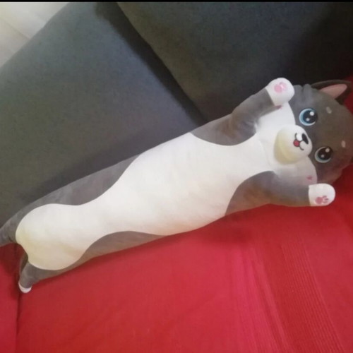 Cylindrical pillow 110cm cat like new