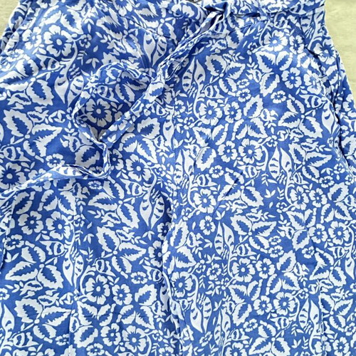 Palazzo pants and blouse set new, white and blue