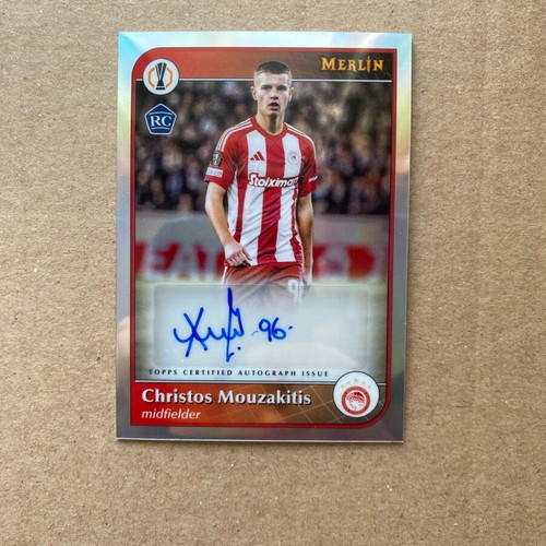 2024-25 Topps Merlin Rookie autograph Christos Mouzakitis Olympiacos like new