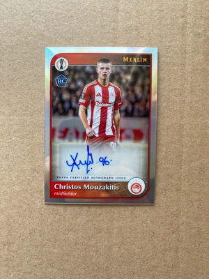 2024-25 Topps Merlin Rookie autograph Christos Mouzakitis Olympiacos σαν καινούργιο