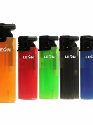 Leon transparent windproof lighter with cap new