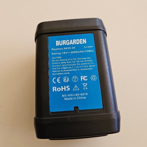Burgarden 18V 4000mAh Li-Ion Battery for Gardena ErgoCut 48 LI