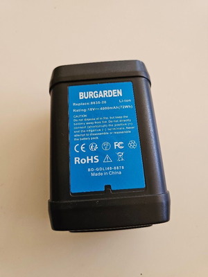 Burgarden 18V 4000mAh Li-Ion Battery for Gardena ErgoCut 48 LI