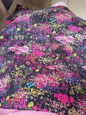 Scarf used black with pattern large