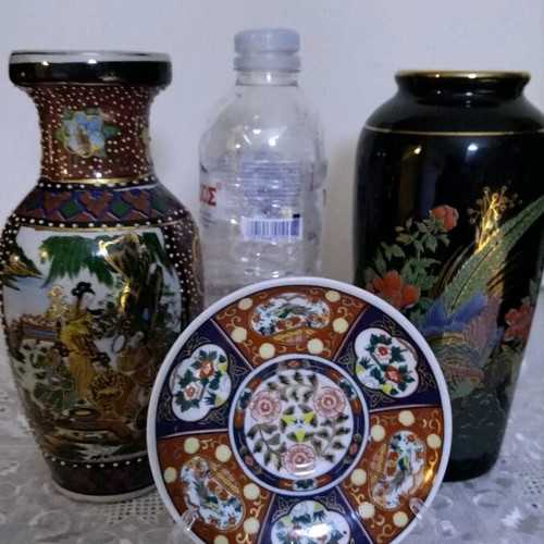 Decorative vase set like new, height 20 cm