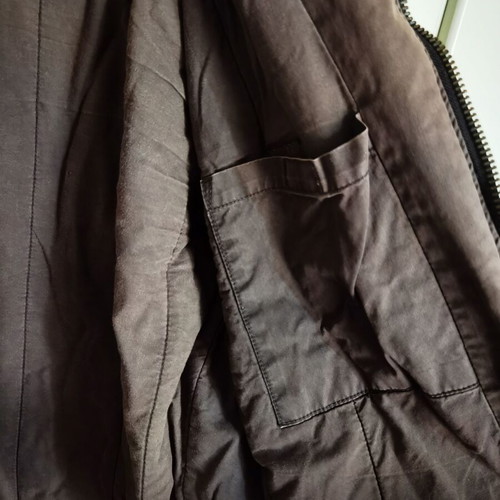 Men's jacket used, 100% cotton, gray and red, size L
