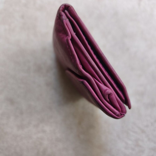 Leather wallet CG used, pink with some wear