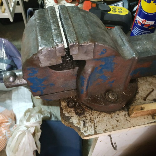 Steel vise used
