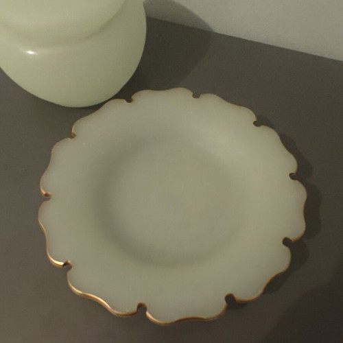Vintage plate and bowl used with gold details