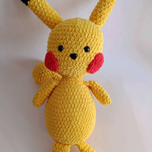 Pikachu handmade knitted doll 30 cm like new