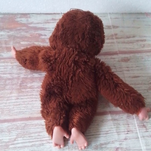 Vintage plush monkey used Rubber Face Chimp Chicaboo Bootleg