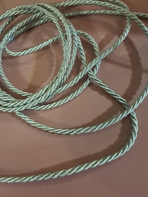 Silver cord 3mm 5 meters new, 2-strand