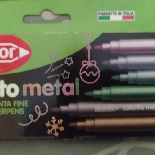 Fibracolor Colorito Metal set of 6 metallic markers