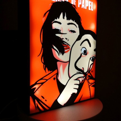 Light Box LED La Casa de Papel new decorative with LED strip