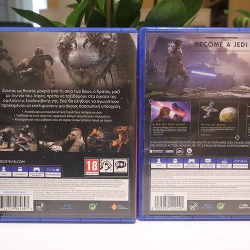 God of War and Star Wars Jedi Fallen Order PS4 games