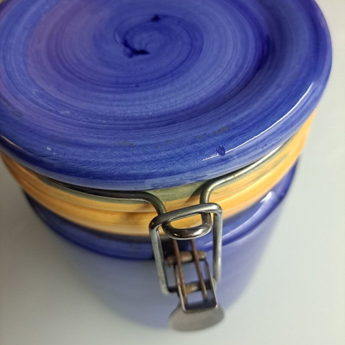 Storage Vase with Airtight Closure, Handmade Color, Like New