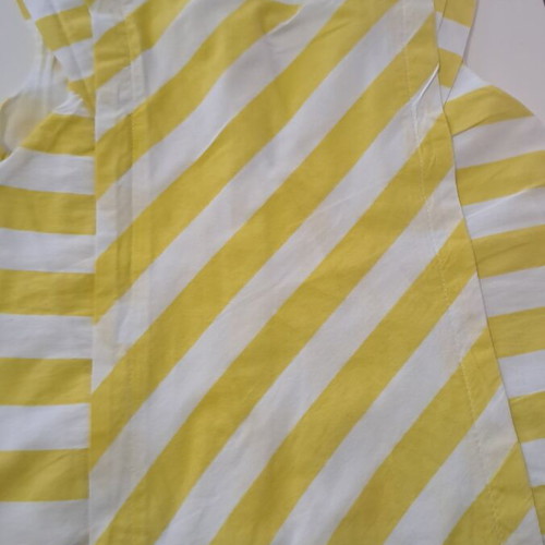 Okaidi striped yellow shirt for girls like new, size 110 cm