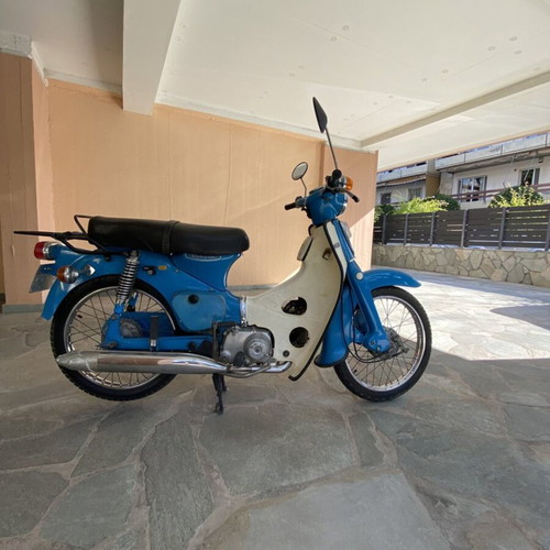 Honda C50 moped used, 50cc, semi-automatic, blue