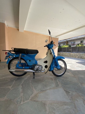 Honda C50 moped used, 50cc, semi-automatic, blue