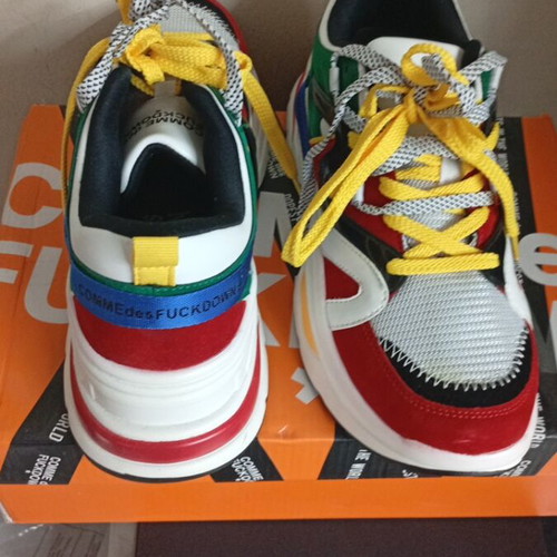 Comme des FUCKDOWN shoes new, size 42, red and green