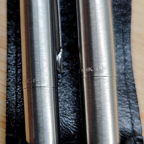 Parker Flighter Duo vintage pen and mechanical pencil set 1993 with leather case