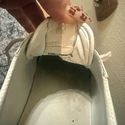 Karl Lagerfeld white athletic shoes like new size 40