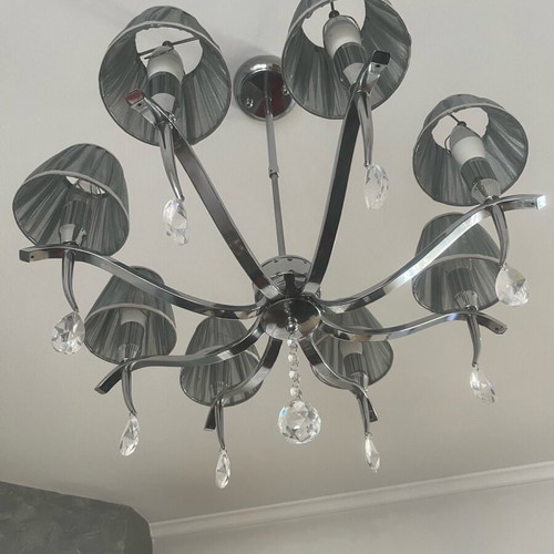 Ceiling light 8-light romantic style with shades like new
