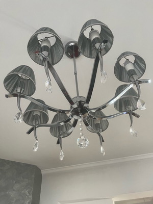 Ceiling light 8-light romantic style with shades like new