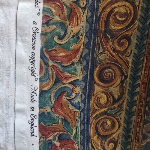 Vintage fabric with classic design used, 6.12m length 1.36m width
