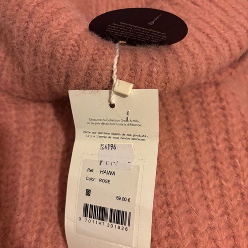 Grace & Mila sleeveless pullover new pink, size S