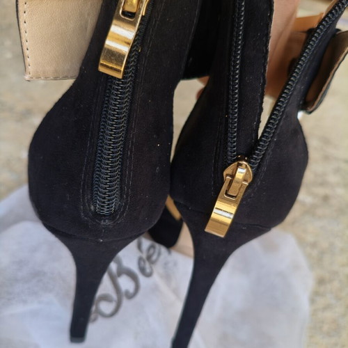 Belle Women Black D'Orsay Pumps Size 38 like new