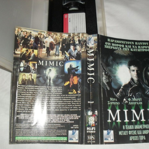 MIMIC VHS tape used with original cover and case