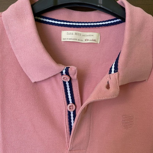 Zara boys pink polo shirt like new, size 140 cm, 9-10 years