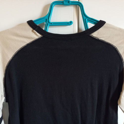 Admiral Long-Sleeve Sports Shirt New, Black-Beige, Size S