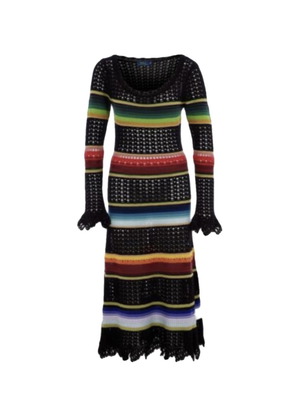 Polo Ralph Lauren dress like new, colorful with black underlayer and ruffled straps