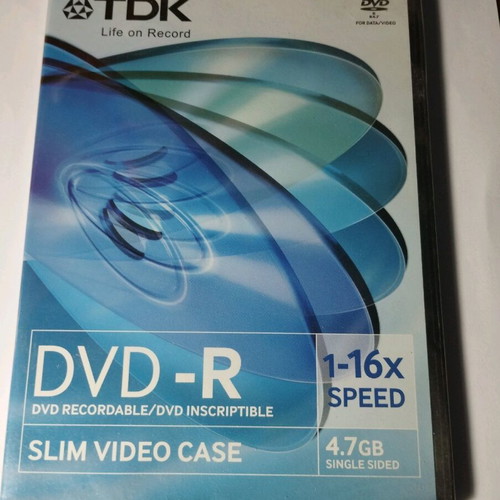 TDK DVD-R blank with case new