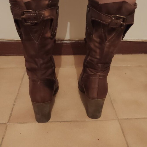 Carad Shoes 3/4 leather boots like new, size 36, brown