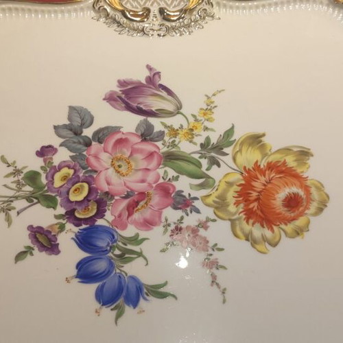 Porcelain plate rare Rococo style like new, Germany 1920-1949