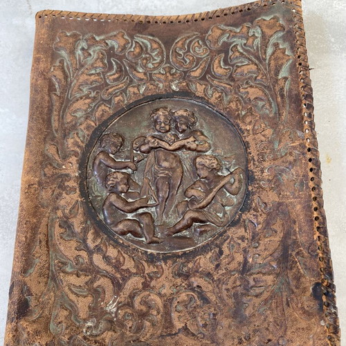 Vintage leather diary or document folder used