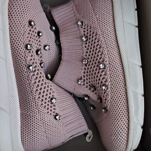 Babywalker knitted sneakers size 21, dusty pink, like new