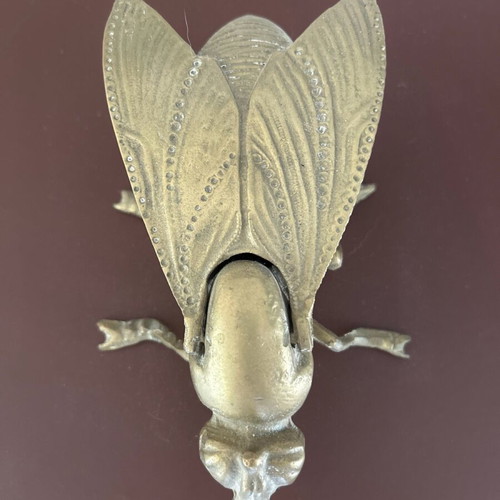 French Large Fly Bee Ashtray 3D Design Gold Brass like new