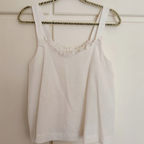 Grace & Mila white linen top Large like new