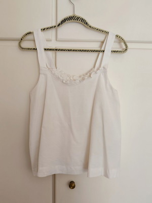 Grace & Mila white linen top Large like new