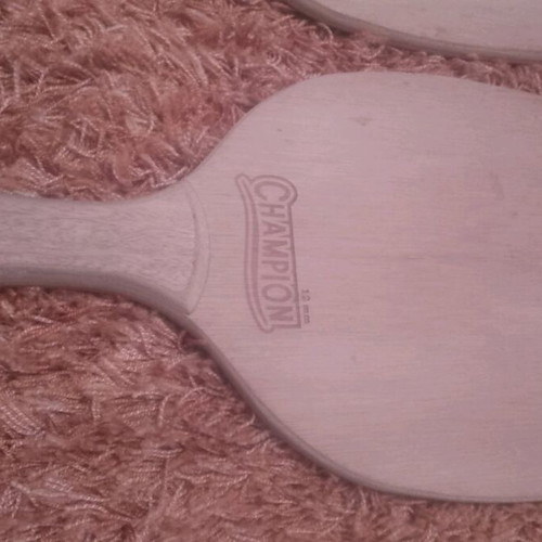 Champion rackets used, set of 2 wooden beach paddles