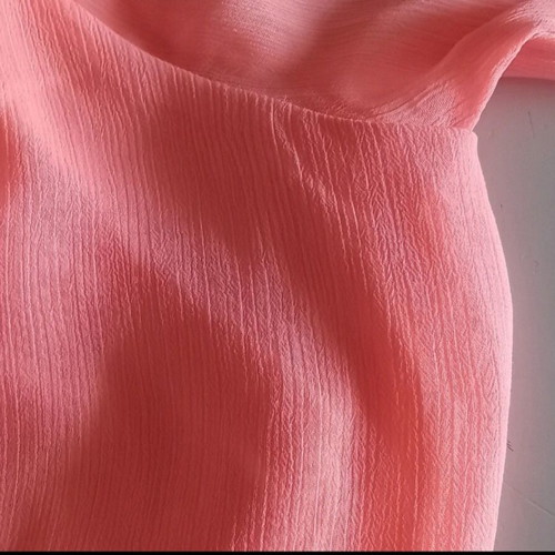 H&M blouse coral/pink with cold shoulder and bell sleeves like new